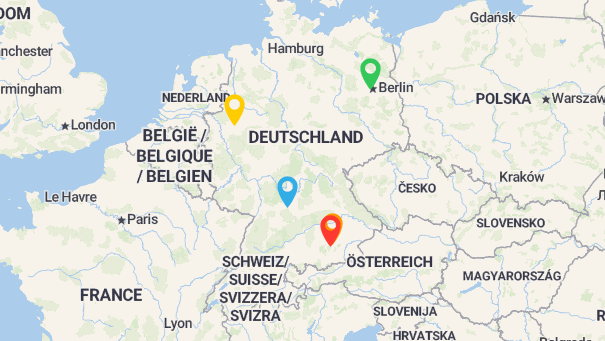 Map of company locations