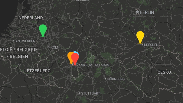 Map of company locations