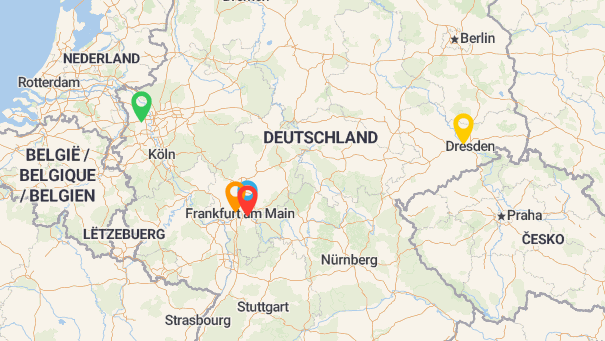 Map of company locations