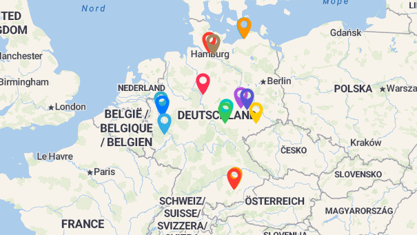 Map of company locations