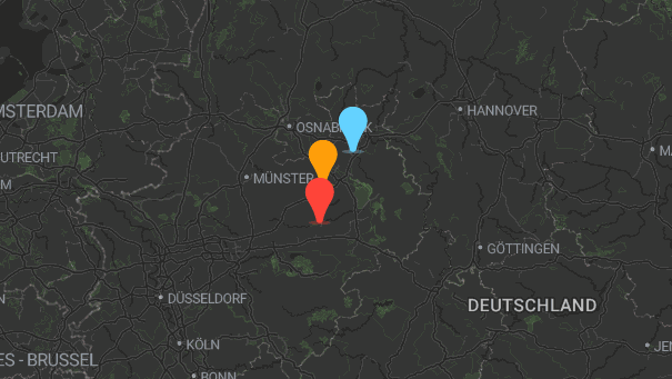 Map of company locations