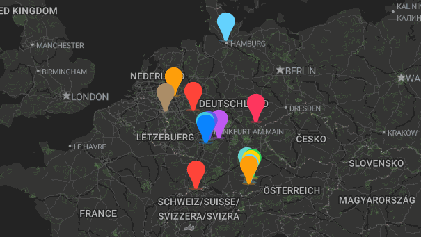 Map of company locations