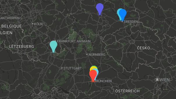 Map of company locations