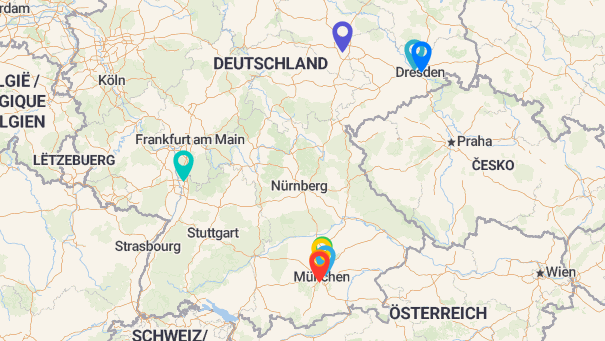 Map of company locations