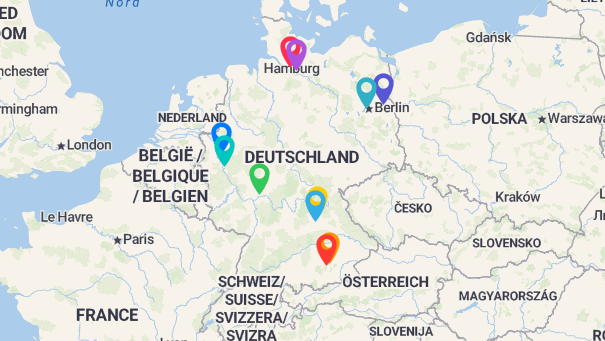 Map of company locations