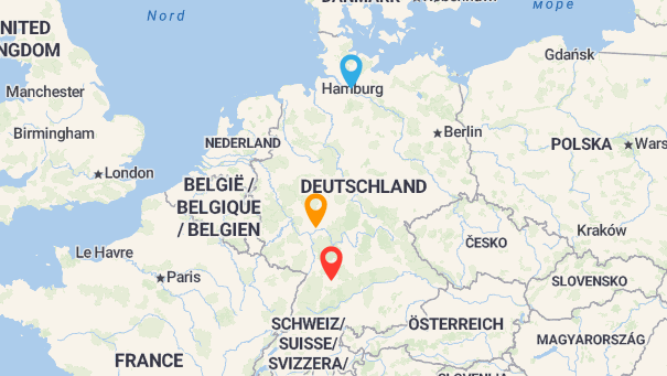 Map of company locations