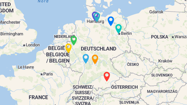 Map of company locations