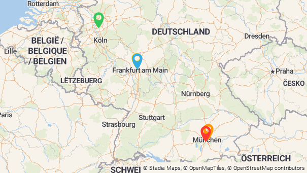 Map of company locations