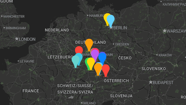 Map of company locations