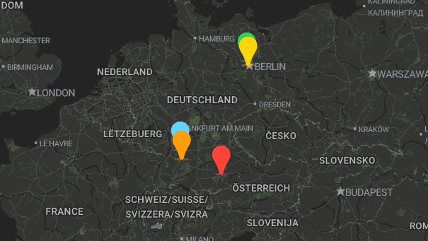 Map of company locations