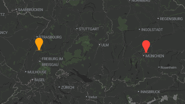 Map of company locations