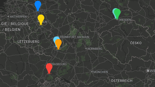 Map of company locations