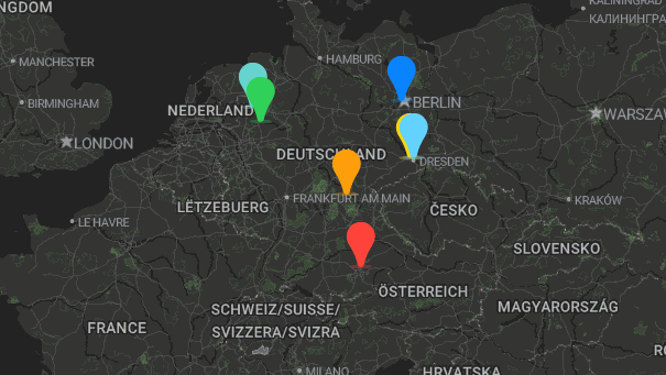 Map of company locations