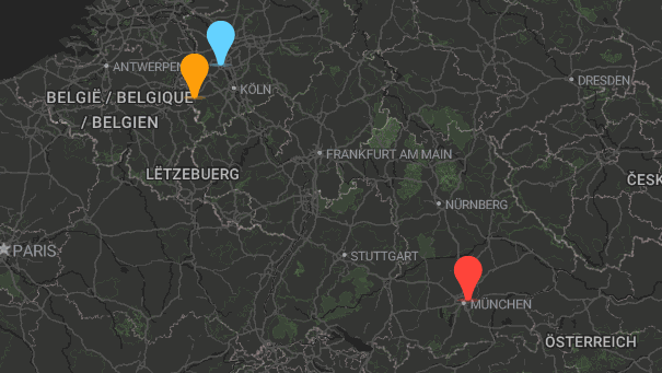 Map of company locations