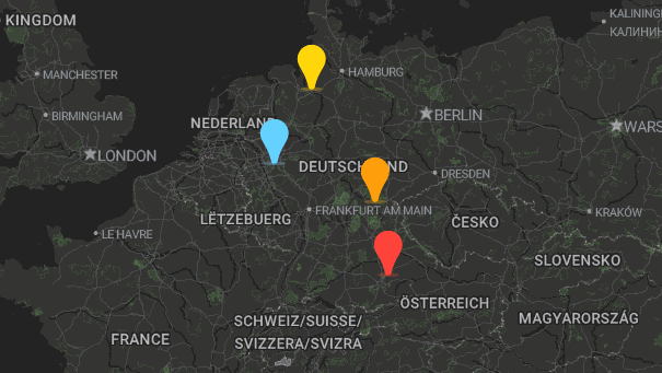 Map of company locations
