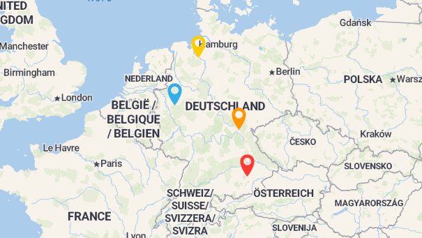 Map of company locations