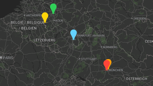 Map of company locations