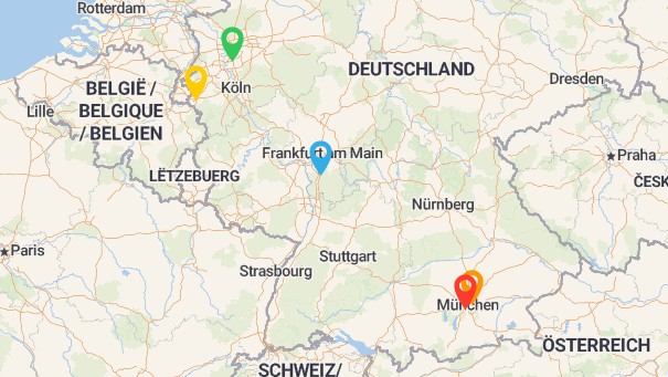 Map of company locations