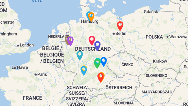 Map of company locations