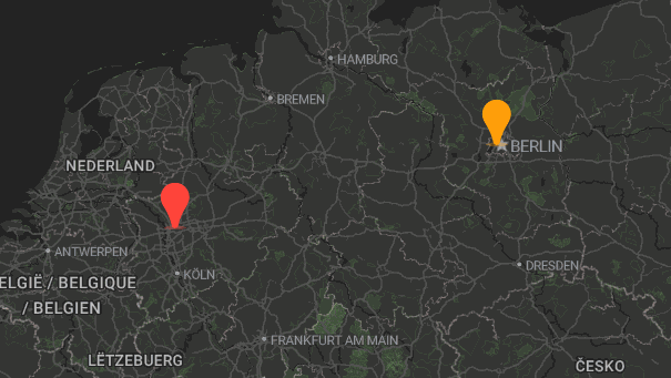 Map of company locations