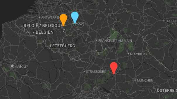 Map of company locations