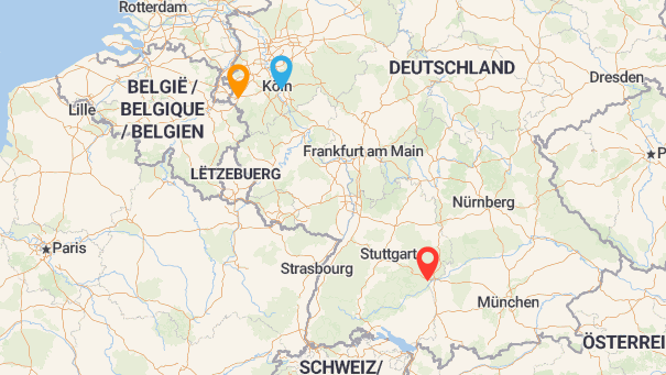 Map of company locations