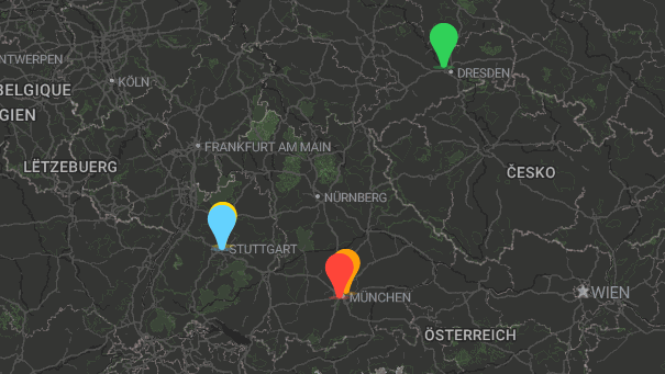 Map of company locations