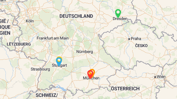 Map of company locations