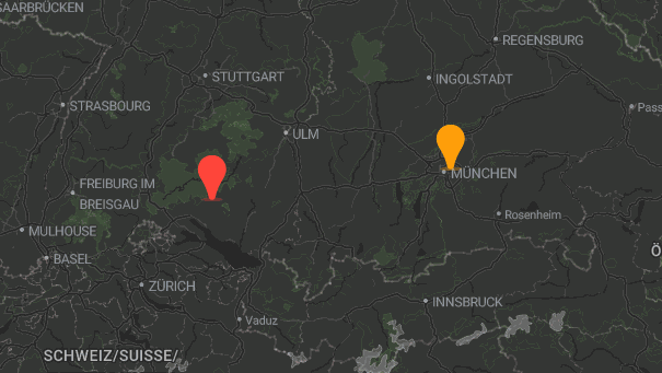 Map of company locations