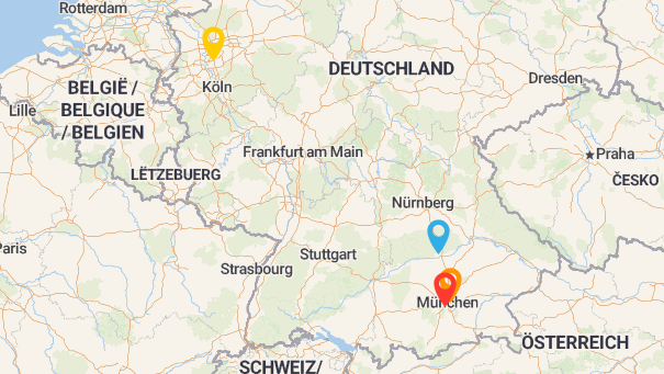 Map of company locations