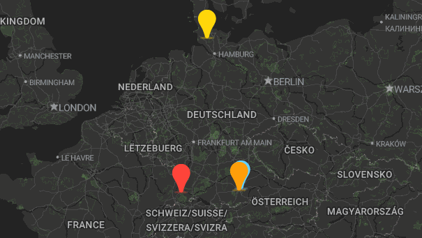 Map of company locations
