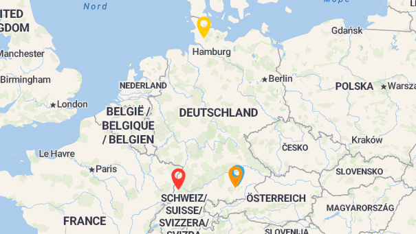 Map of company locations