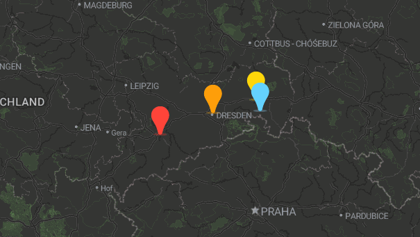 Map of company locations
