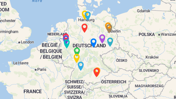 Map of company locations