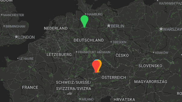 Map of company locations