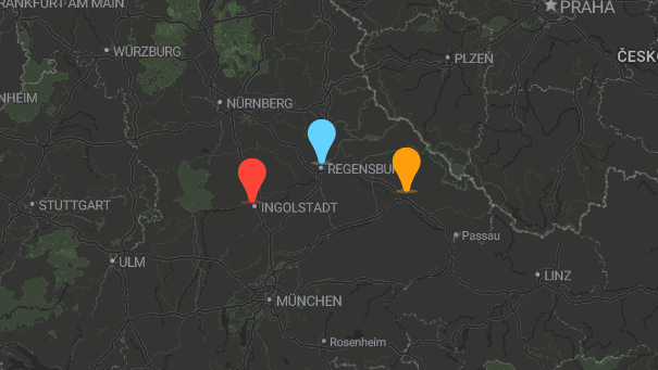 Map of company locations