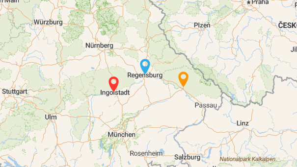 Map of company locations
