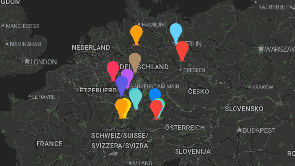 Map of company locations