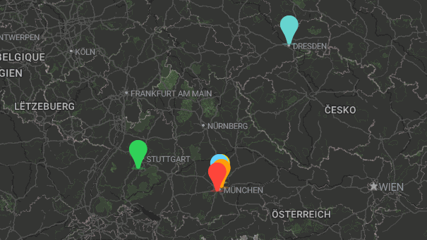 Map of company locations