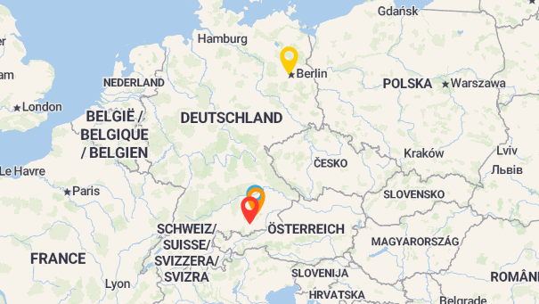 Map of company locations
