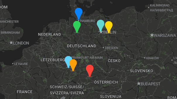 Map of company locations