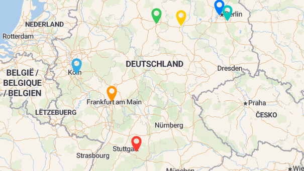 Map of company locations