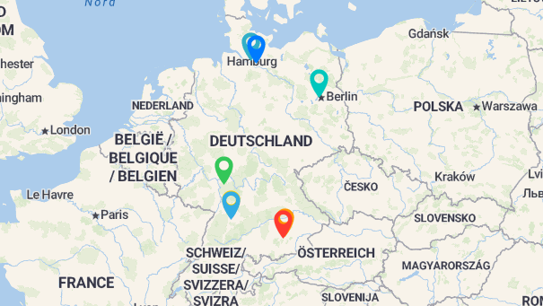 Map of company locations
