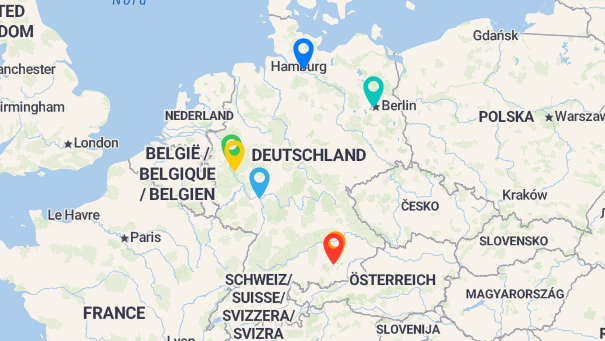 Map of company locations