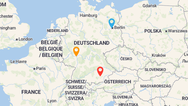 Map of company locations