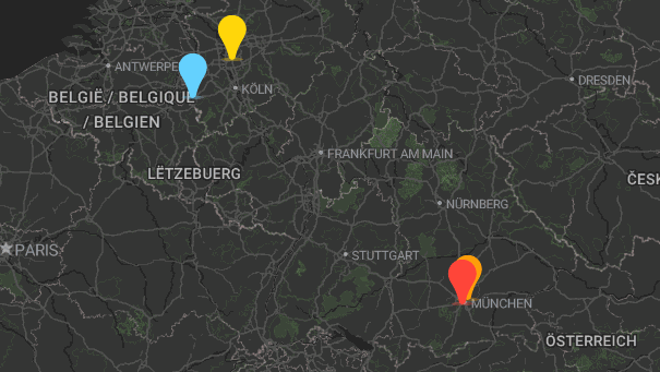 Map of company locations