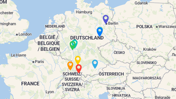 Map of company locations