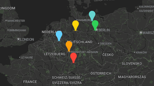 Map of company locations