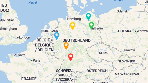 Map of company locations