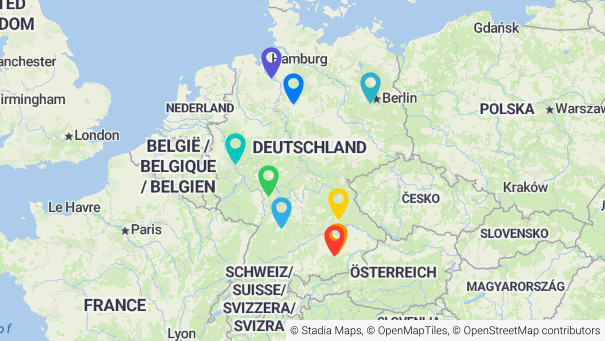 Map of company locations